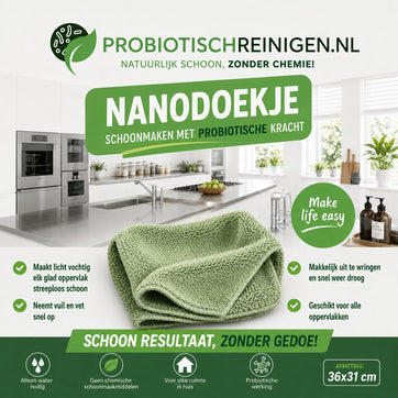 NanoPlus Microvezeldoek 36x31cm - Premium schoonmaakdoek