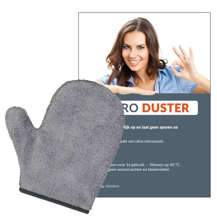 MICRO DUSTER Microvezel Handschoen - Stofvrij Reinigen | probiotisch-reinigen.nl