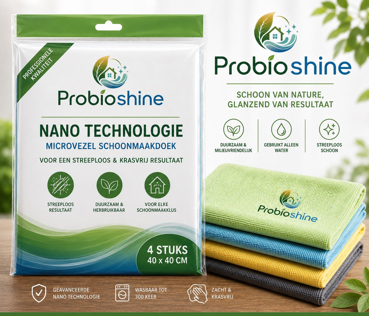 Probioshine XL Microvezeldoek 40x40cm - Premium Schoonmaakdoek