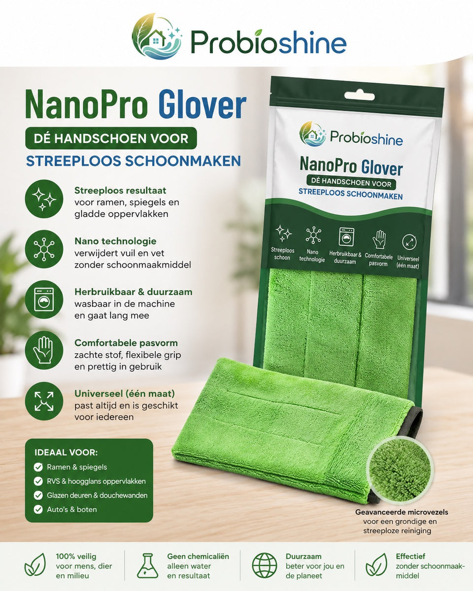 NanoPro Glover: dé handschoen voor streeploos schoonmaken