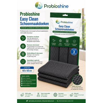 Probioshine Easy Clean (set: 3 stuks) schoonmaak doek