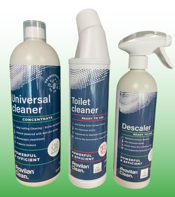 Sanitair schoonmaak pakket met natuurlijke ingrediënten