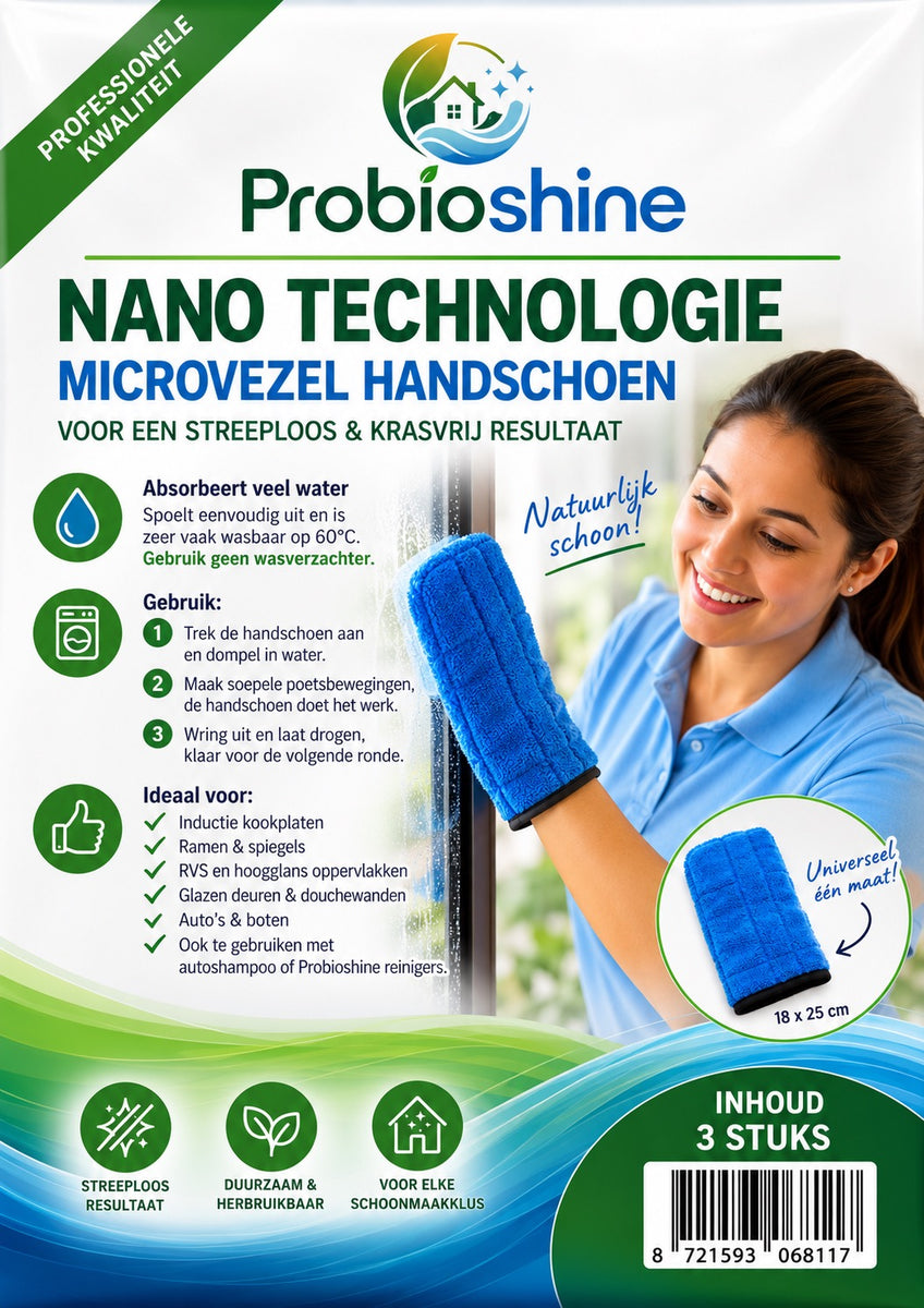 microvezel handschoen 3 stuks