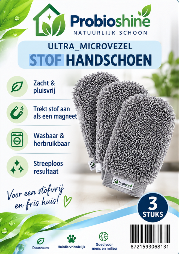 Microvezel handschoen voor stofvrij reinigen